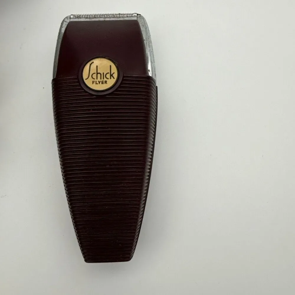 1950s Schick Flyer Electric Dry Shaver with Box Case Manual‎ USA Made As Is